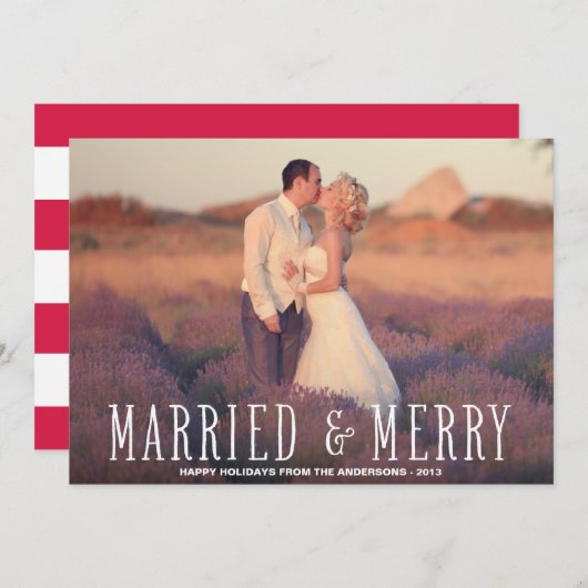 GEMARKEERD EN MERRY | HOLIDAIRE FOTOKAART FEESTDAGENKAART (Voorkant / Achterkant)