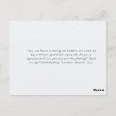 GEMARKEERD EN MERRY | trouwe trouwaankondiging Briefkaart (Achterkant)