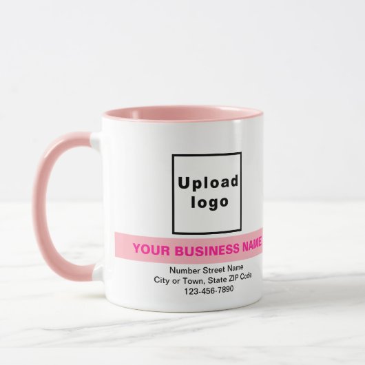 Gemarkeerde bedrijfsnaam op Pink Combo-Mok Mok (Links)