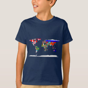 Gemarkeerde wereld t-shirt