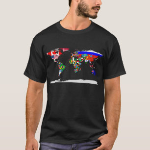 Gemarkeerde wereld t-shirt