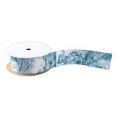 Gemarmerd abstract ontwerp | Blauw en wit Lint (Spoel)