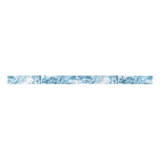 Gemarmerd abstract ontwerp | Blauw en wit Lint (Voorkant)