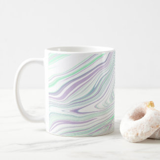Gemarmerd Blauw Paarse Groen Wit Koffiemok