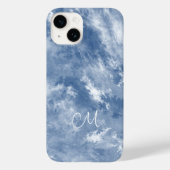 Gemarmerd Blauw Wit Abstract Sky gepersonaliseerd Case-Mate iPhone Case (Achterkant)