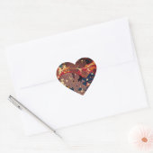  gemarmerd document/Stroom het Schilderen Hart Sticker (Envelop)