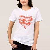 gemarmerd hart Tri-Blend shirt (Voorkant)