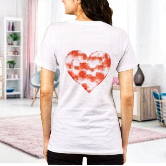 gemarmerd hart Tri-Blend shirt