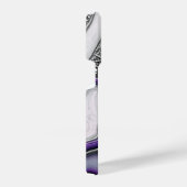Gemarmerd Paars en SIlver Agate iPhone Hoesje (Rechterkant)