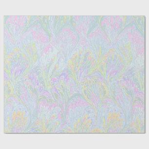GEMARMERD PAPIER, ABSTRACT BLEEK ROZE 2 PAUWENPATR CADEAUPAPIER
