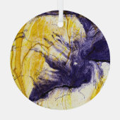 Gemarmerd papier: heldere acryl kunst glas ornament (Achterkant)