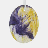 Gemarmerd papier: heldere acryl kunst glas ornament (Voorkant Rechts)