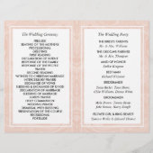 Gemarmerd Roos Elegant Vintage Trouwprogramma (Achterkant)