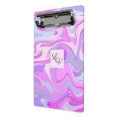 Gemarmerd Roze Paars Turquoise Mini Klembord (Angled2)