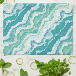 gemarmerd schuimrubber: zee theedoek