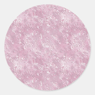 Gemarmerd Silk Moire Patroon in Dusty Pink Ronde Sticker