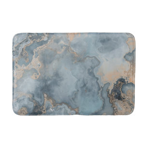 Gemarmerd Stof Blauw Grijs Beige Modern Badmat