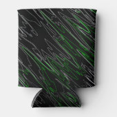 Gemarmerd zwart groen blikjeskoeler (Voorkant)