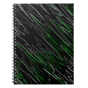 Gemarmerd zwart groen notitieboek