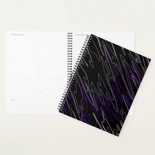 Gemarmerd zwart Paars Planner (Display)