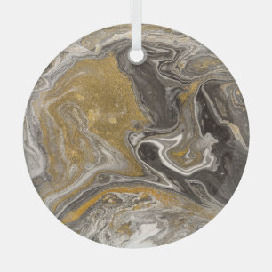 Gemarmerde acryl, natuur-geïnspireerde textuur. glas ornament