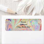 Gemarmerde adreslabel pastelkleuren etiket (Insitu)