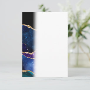 Gemarmerde Agaat Steen Galaxy Glitterende Schitter Bedankkaart
