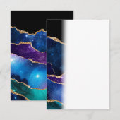 Gemarmerde Agaat Steen Galaxy Glitterende Schitter Bedankkaart (Voorkant / Achterkant)