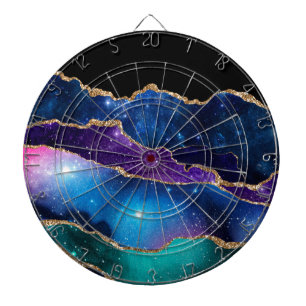 Gemarmerde Agaat Steen Galaxy Glitterende Schitter Dartbord