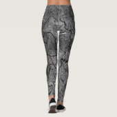 "Gemarmerde" B&W Leggings (Achterkant)