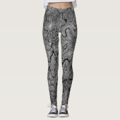 "Gemarmerde" B&W Leggings (Voorkant)