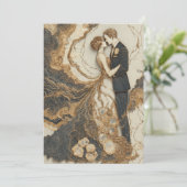 gemarmerde geloften | chique lijnen kaart (Staand voorkant)