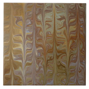 Gemarmerde Golden Wet Cedar Art Pattern Keramische Tegeltje