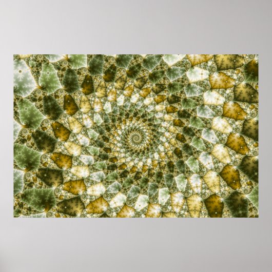 Gemarmerde haaien - Mandelbrot Art Poster (Voorkant)