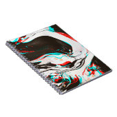 Gemarmerde inkt: vervormde glitch textuur. notitieboek (Rechterzijde)