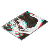 Gemarmerde inkt: vervormde glitch textuur. notitieboek (Linkerzijde)