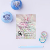 Gemarmerde Meup Artist Holographic Glitter QR Code Flyer (Enkel)