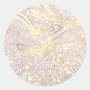 Gemarmerde Modern Elegant Roos Gold Blank Ronde Sticker