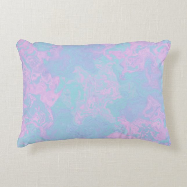 Gemarmerde Pastel Accent Kussen (Voorkant)
