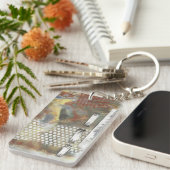 Gemarmerde pixels II Sleutelhanger (Voorkant Rechts)