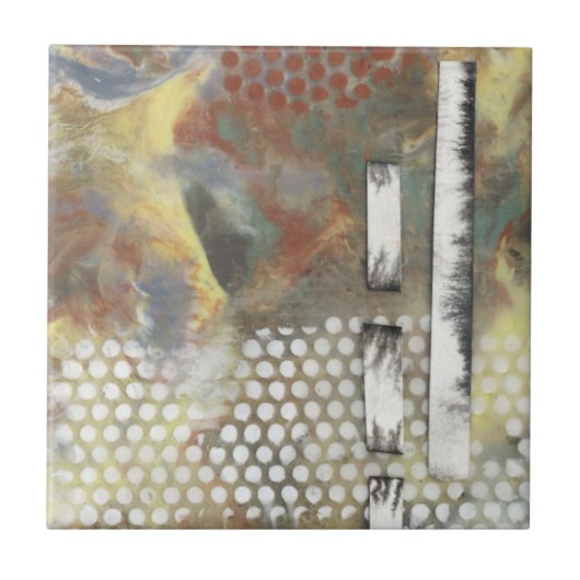 Gemarmerde pixels II Tegeltje (Voorkant)