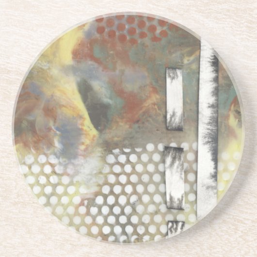 Gemarmerde pixels II Zandsteen Onderzetter (Voorkant)