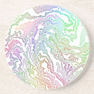 Gemarmerde regenboog zandsteen onderzetter