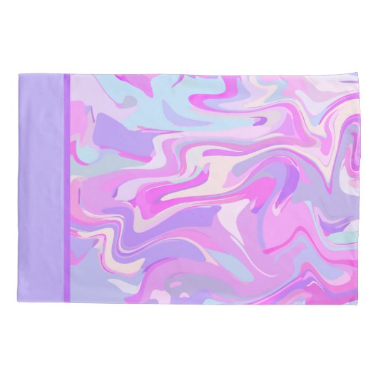 Gemarmerde roze Paarse Turquoise Kussensloop