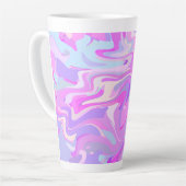 Gemarmerde roze Paarse Turquoise Latte Mok (Linkerhoek)