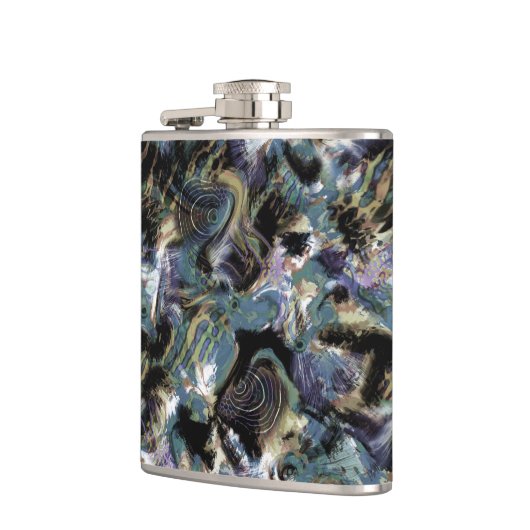 Gemarmerde vis heupfles (Links)