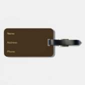 Gemarmerde witte vlinder op gras bagagelabel (Achterkant horizontaal)