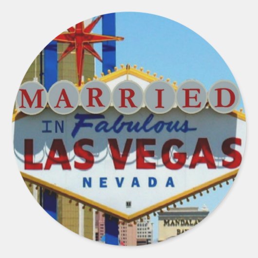 GEMARRIEERD IN FABULOUS LAS VEGAS Sticker (Voorkant)