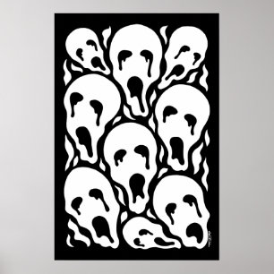Gemartelde Zielen Weird Horror Kunst Poster