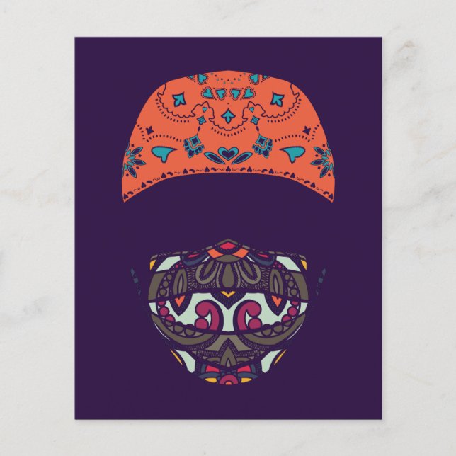 gemaskeerd in paisley (Voorkant)